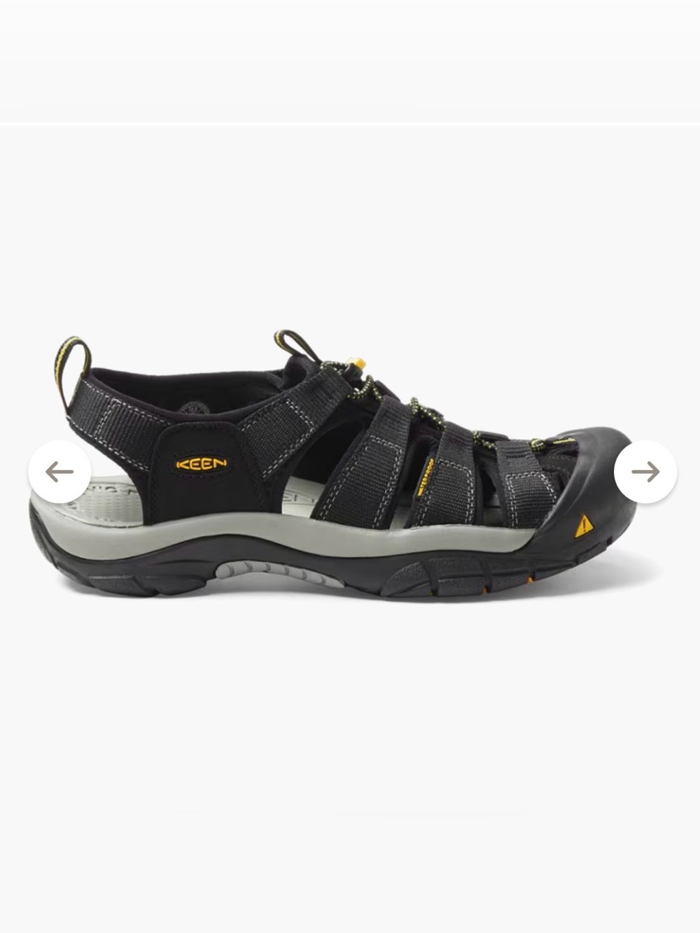 KEEN Men's Black Waterproof Hiking Sandal Newport H2 Sandals - Men's 7.5 EU 40